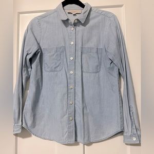Loft Women’s Chambray Button Down | Size Small Petite |